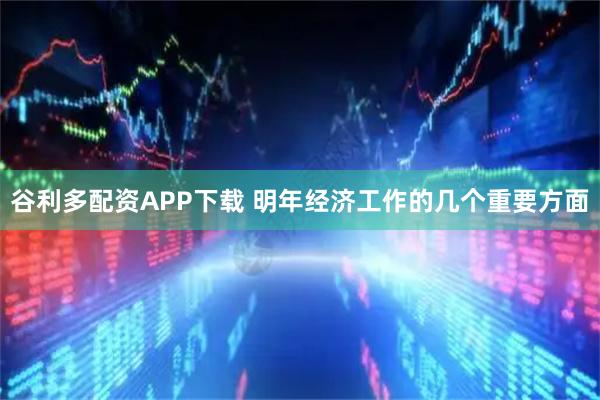 谷利多配资APP下载 明年经济工作的几个重要方面